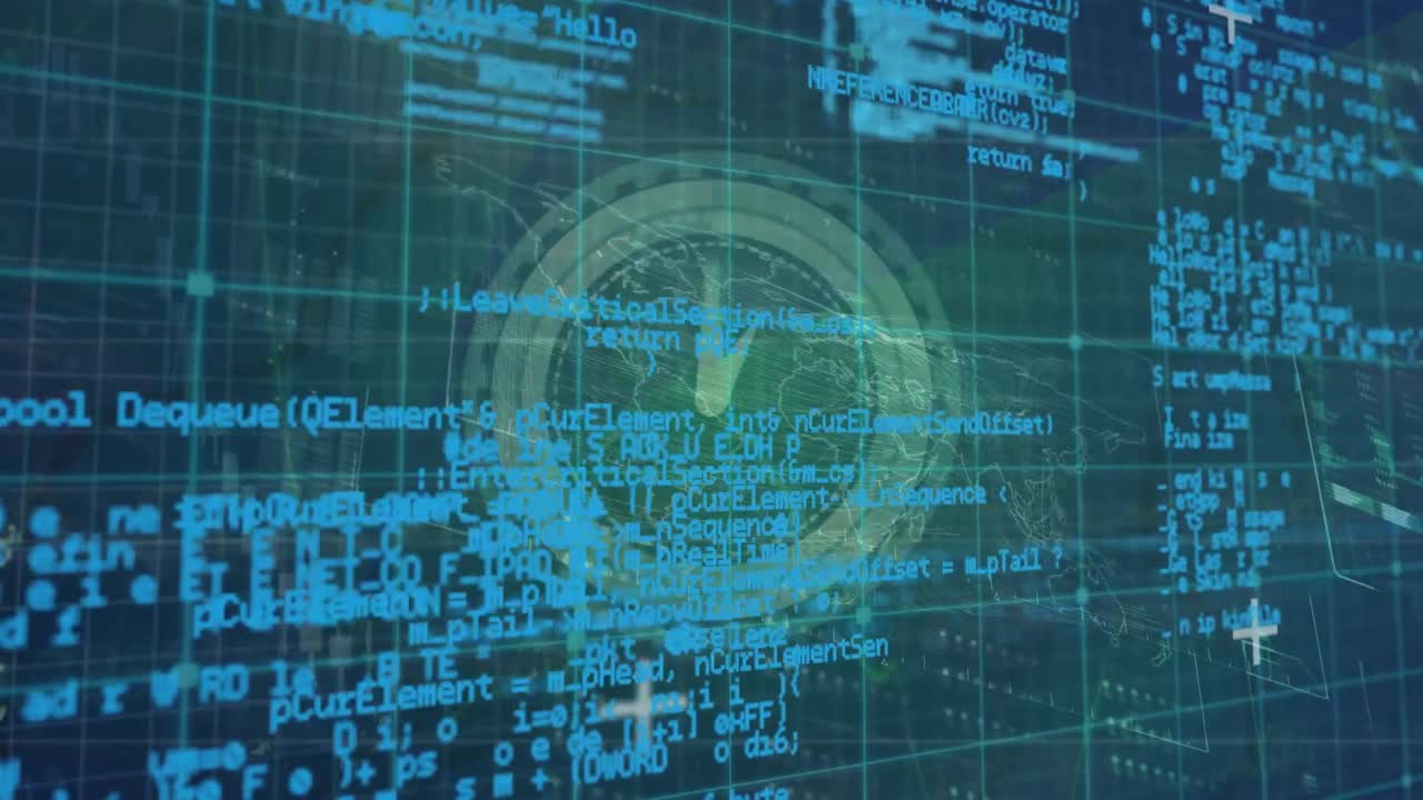 animación del procesamiento de datos durante el reloj