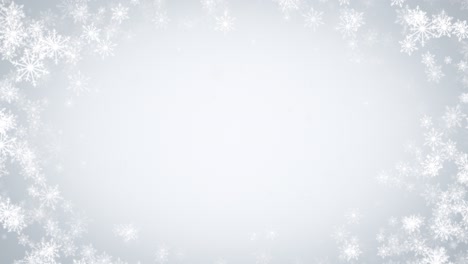 marco de copos de nieve de fondo de invierno