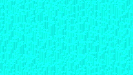 barra de cilindro 3d patrón de onda de baraje isométrico virtual, diseño de concepto de tecnología blockchain ilustración de color azul en fondo rosa animación de bucle sin costuras 4k, con espacio de copia