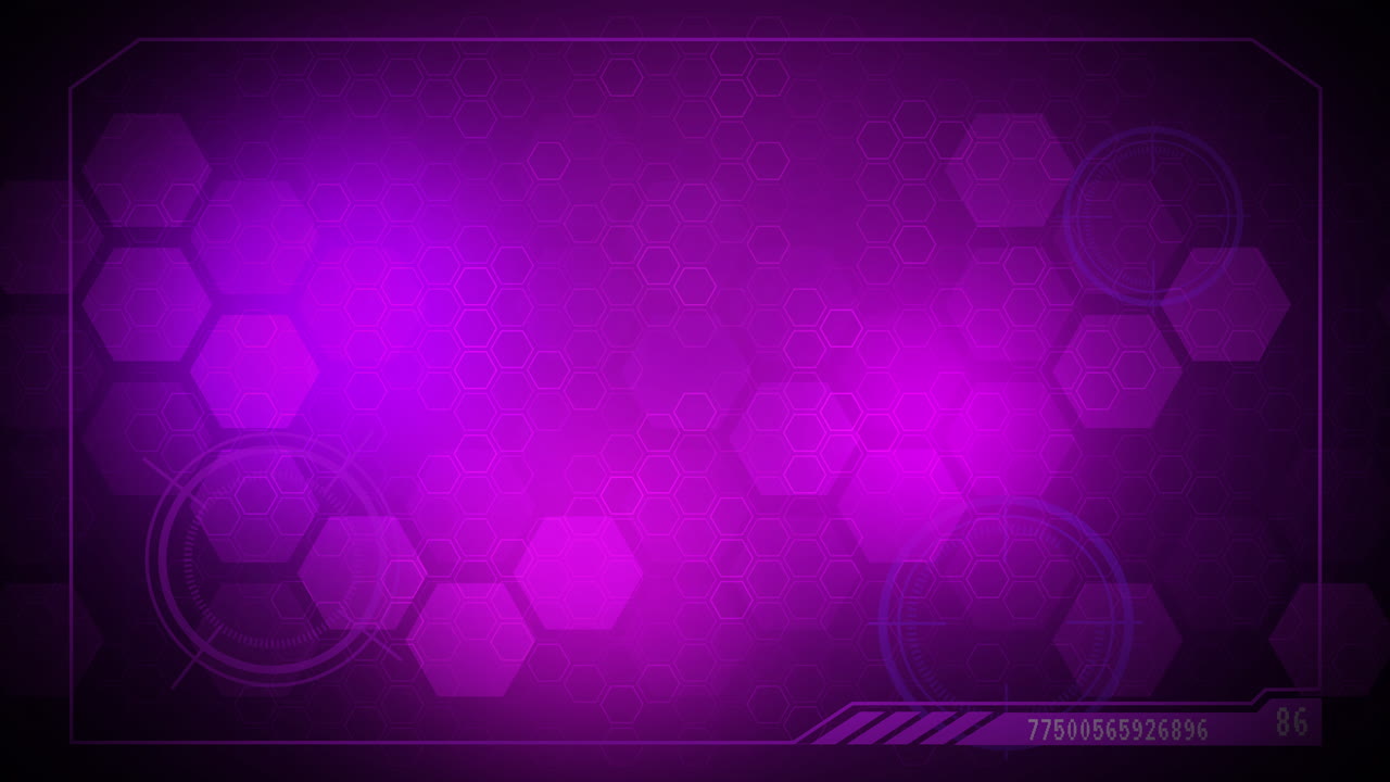HUD Hexagon geometric outline board concept for future technology element pink loop background business screen.