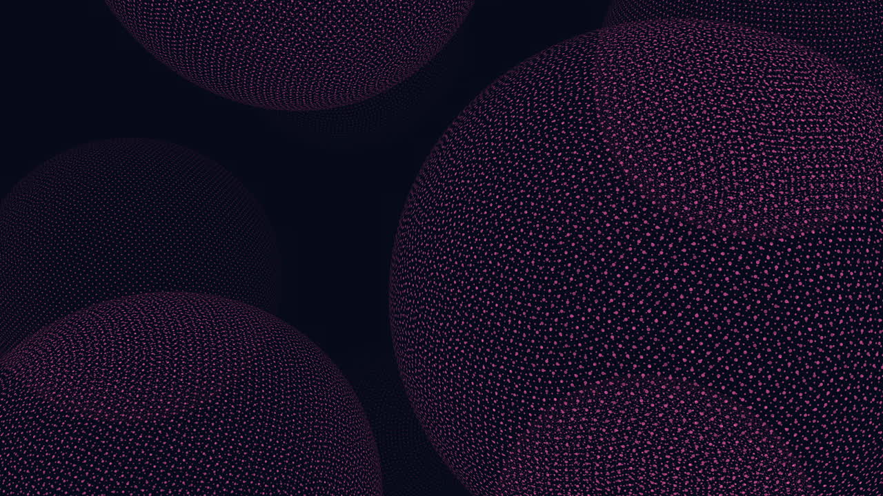 Digital sphere pattern with neon led glitters in dark galaxy