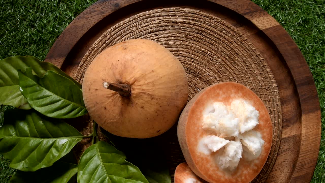 el santol amarillo es una fruta tropical de tailandia.