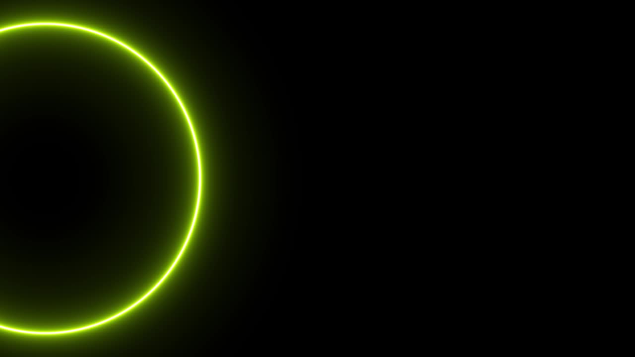 anillo amarillo brillante animación eléctrica gráficos de movimiento