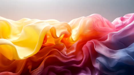 vibrant flowing fabric showcases dazzling colors in abstract design