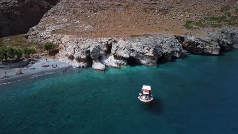 panoramic view of crete mountains of libyan sea side