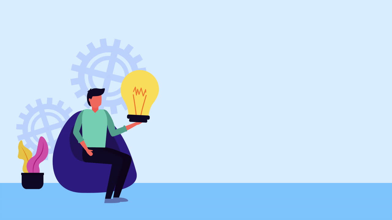 businessman with bulb light creative ideas