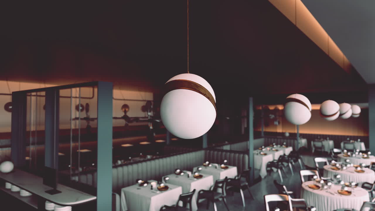 현대적인 레스토랑 인테리어 디자인