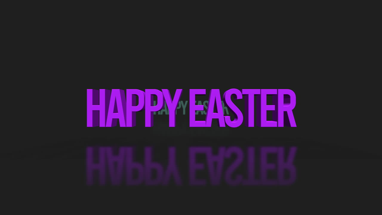 Testo scorrevole Buona Pasqua su sfumatura nera