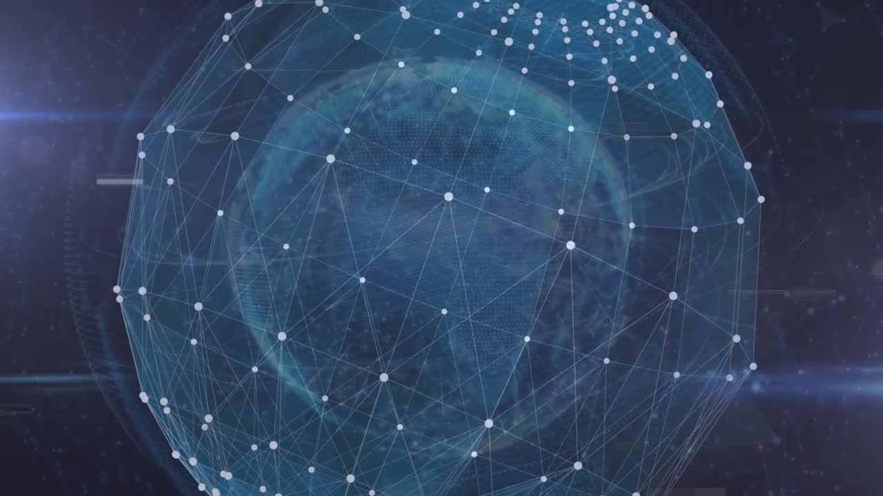 animación del fallo sobre el globo y la red de conexiones