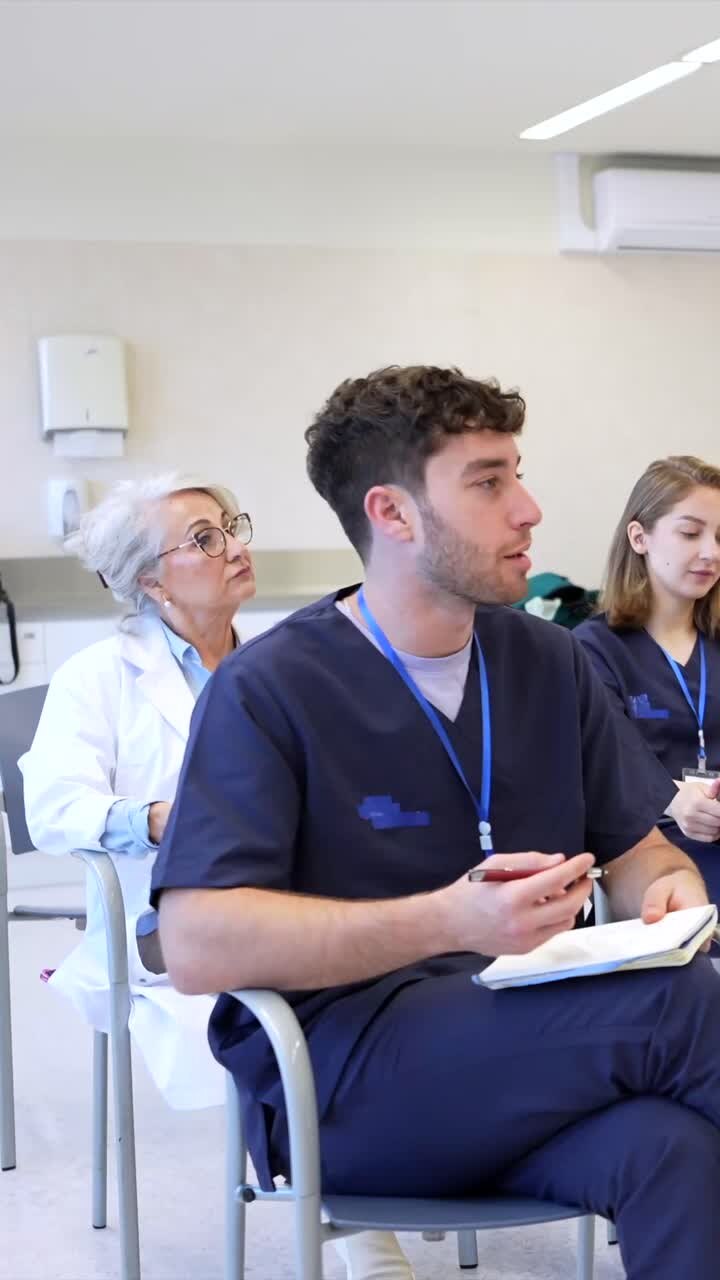 Medical Professionals Meeting and Collaborating