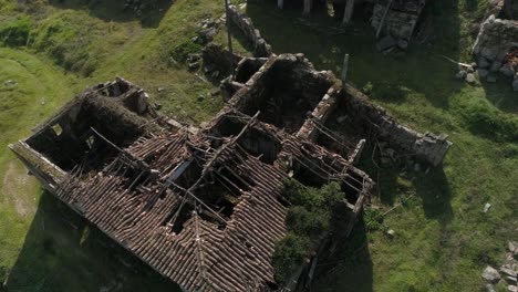 aerial view of the destroyed houses