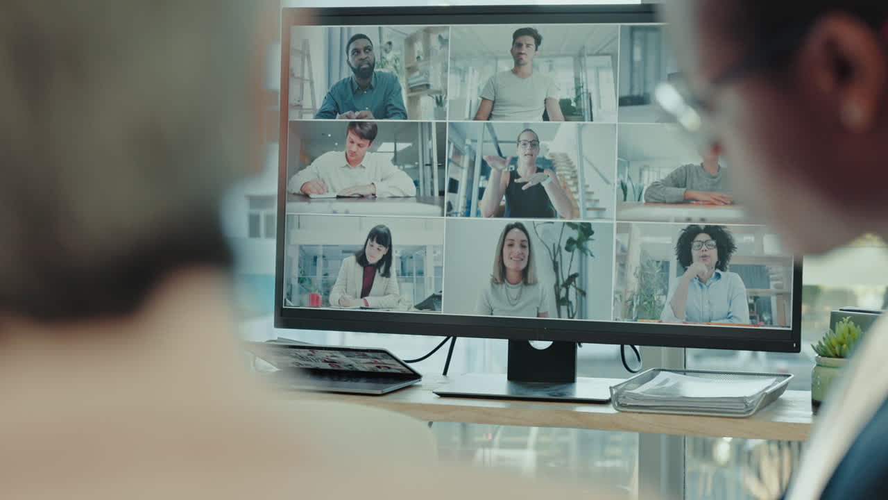 Video conference, meeting and business people