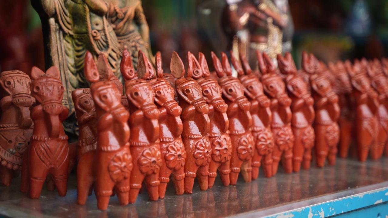 El arte de terracota es una de las artes tradicionales de Bishnupur