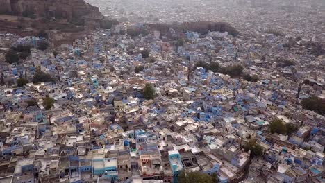 Antenne:-Blaue-Stadt-Jodhpur-In-Indien