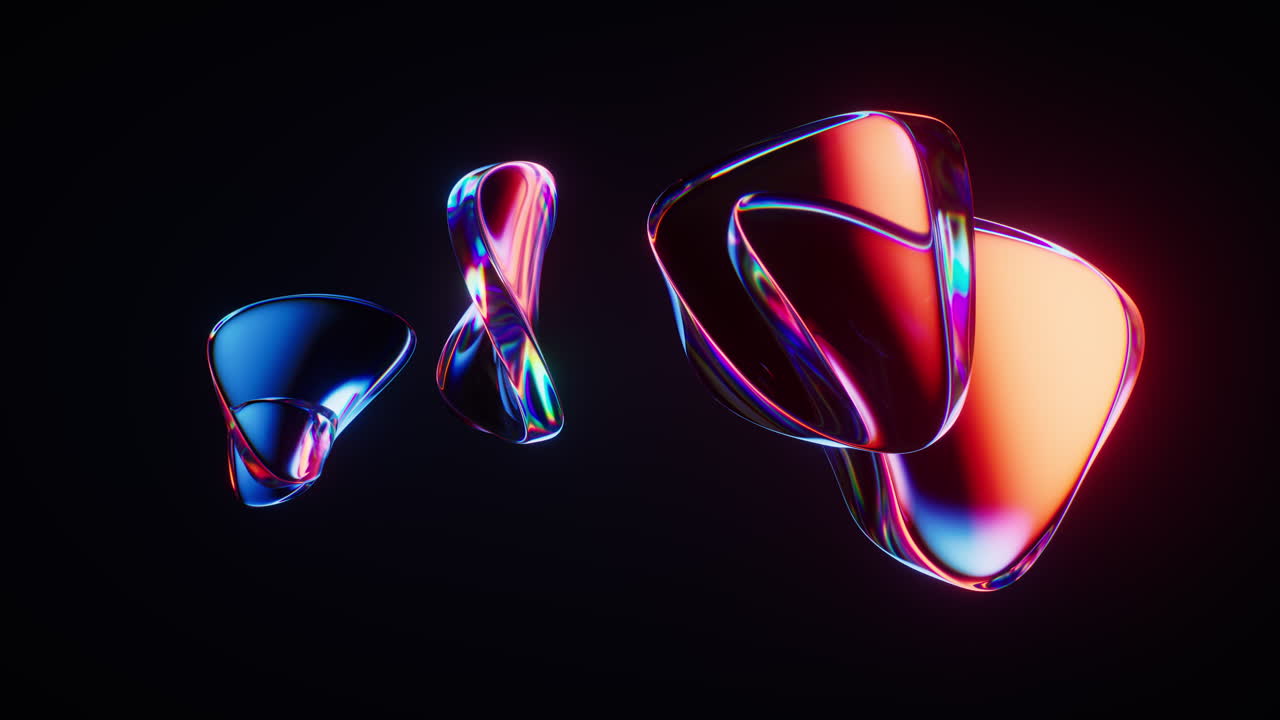 Abstract blue glass geometry background, 3d rendering.