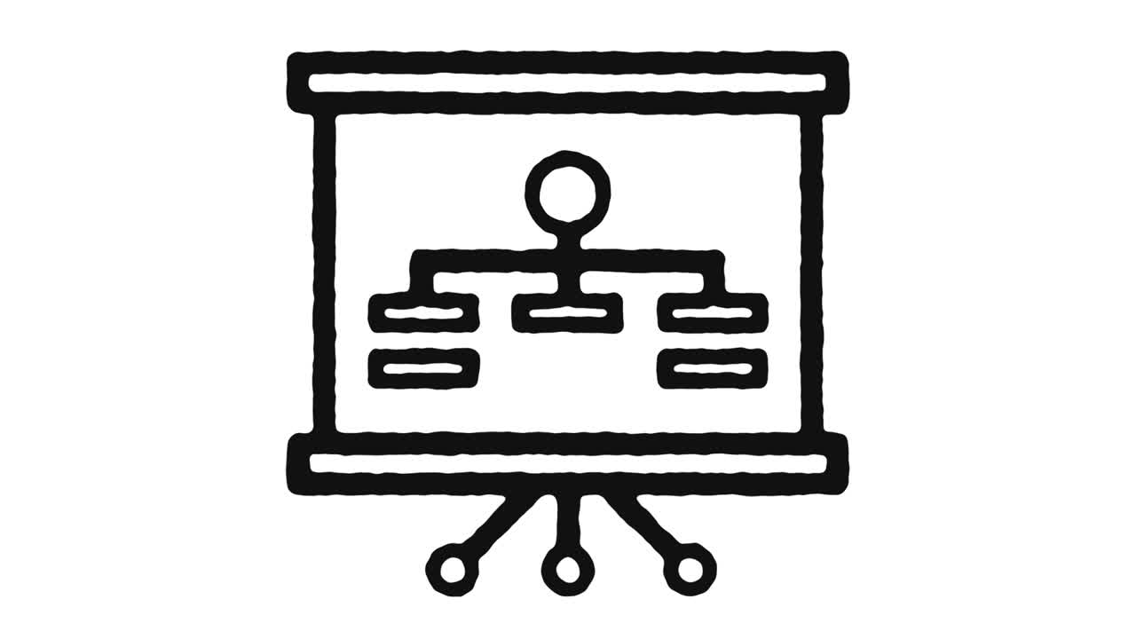 Slide Show Icon Animation Footage & Alpha Channel