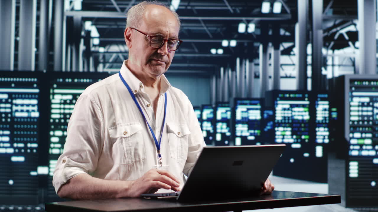 IT expert optimizing data center