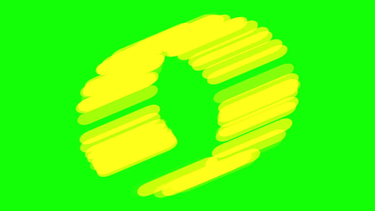 움직이는 원을 가진 초록색 배경