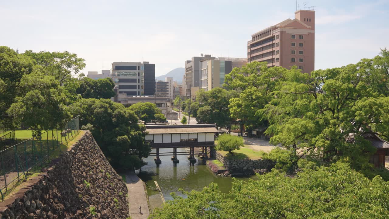 Kumamoto Castle and Surrounding Cityscape