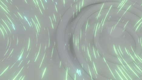 animación de rastros de luz sobre círculos blancos