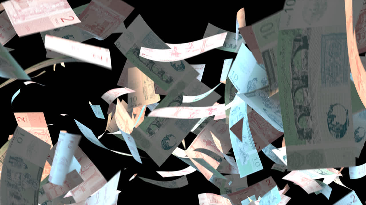 떨어지는 라오 키프 지폐