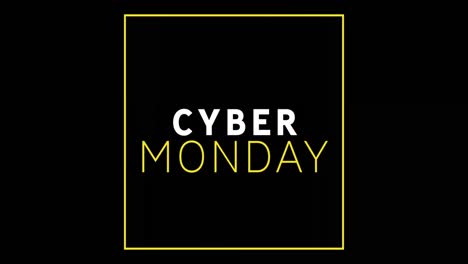 Texto-Blanco-Y-Amarillo-Del-Cyber-Monday-Que-Aparece-En-Una-Pantalla-Negra.