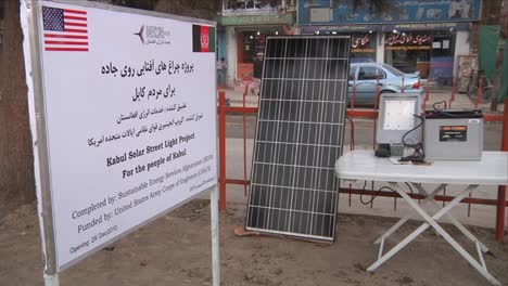 solar powered street lights are installed in kabul afghanistan