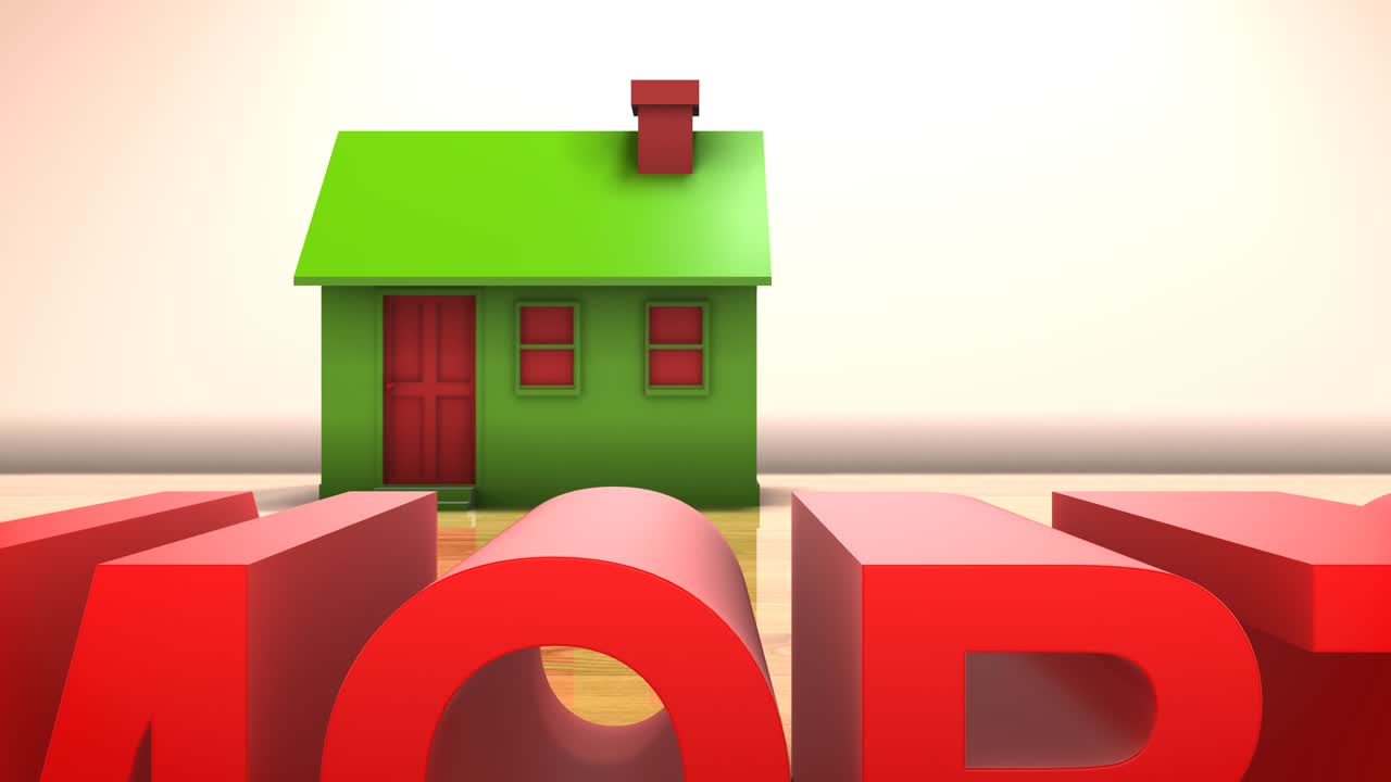 주택담보대출은 부동산에 대한 주택 대출 3d 타이틀