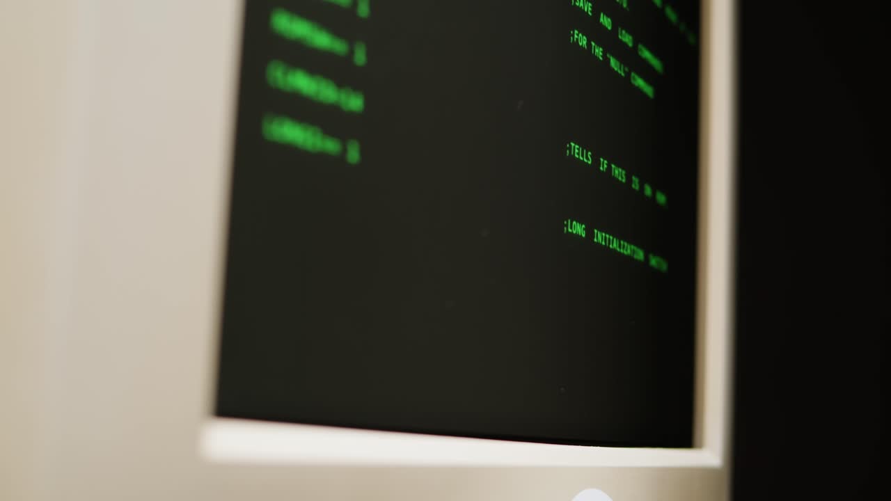 Vintage Computer Terminal Screen