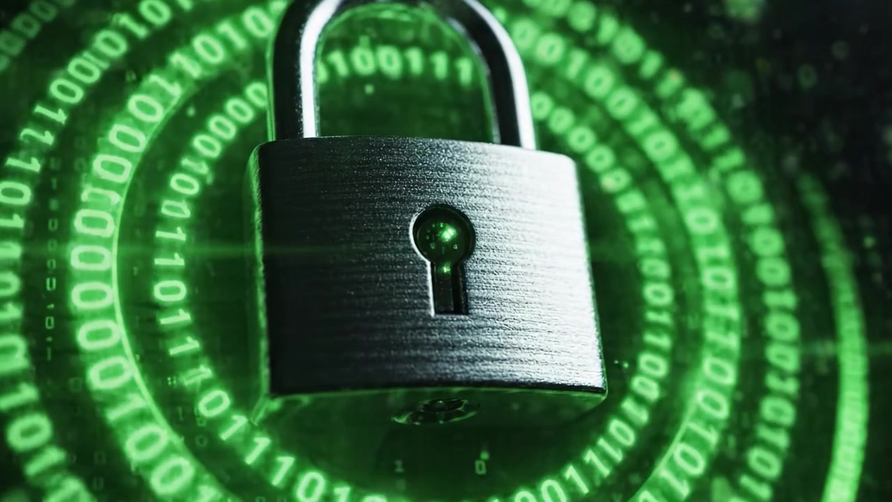 An Digital Representation of Cybersecurity Featuring a Padlock Surrounded by Floating Binary Code, Symbolizing Data Protection and Encryption in the Modern Age