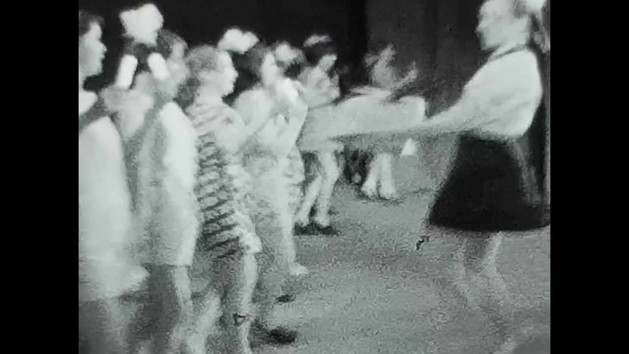 Soviet children Performing a Dance on Stage. CIRCA USSR 1970: Soviet children Performing a Dance on Stage