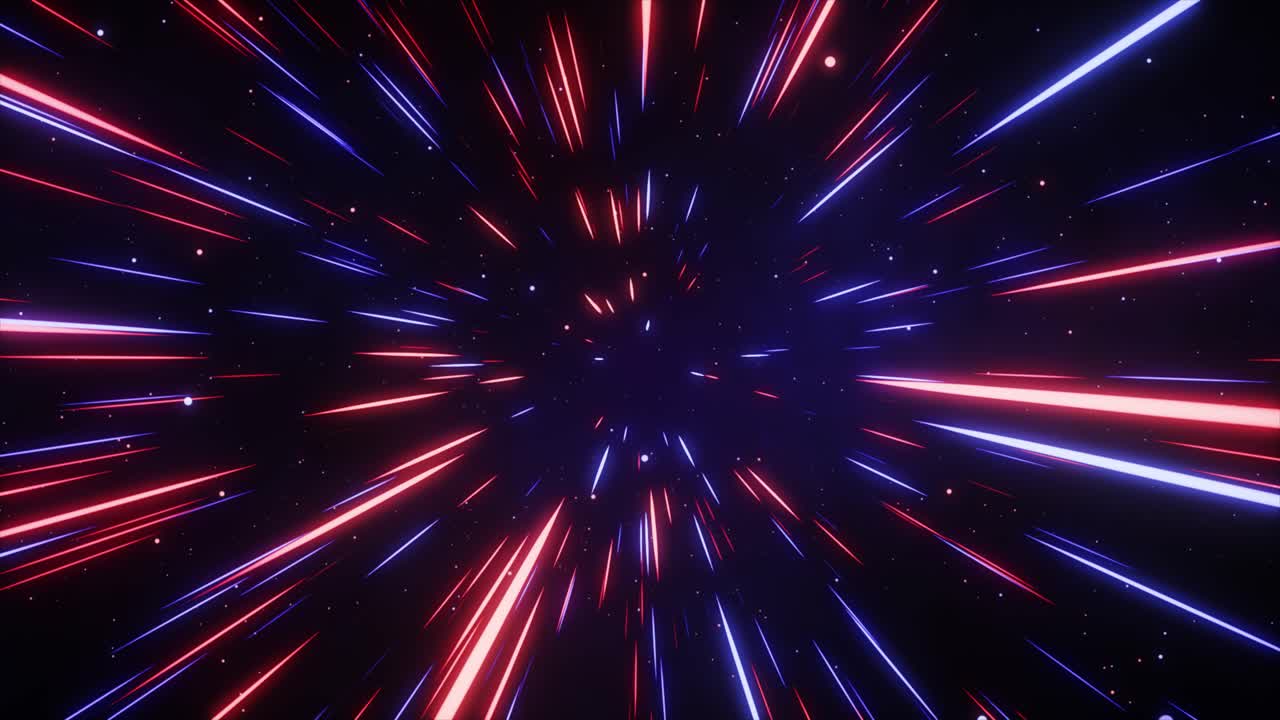 Abstract Speed Tunnel with Neon Rays