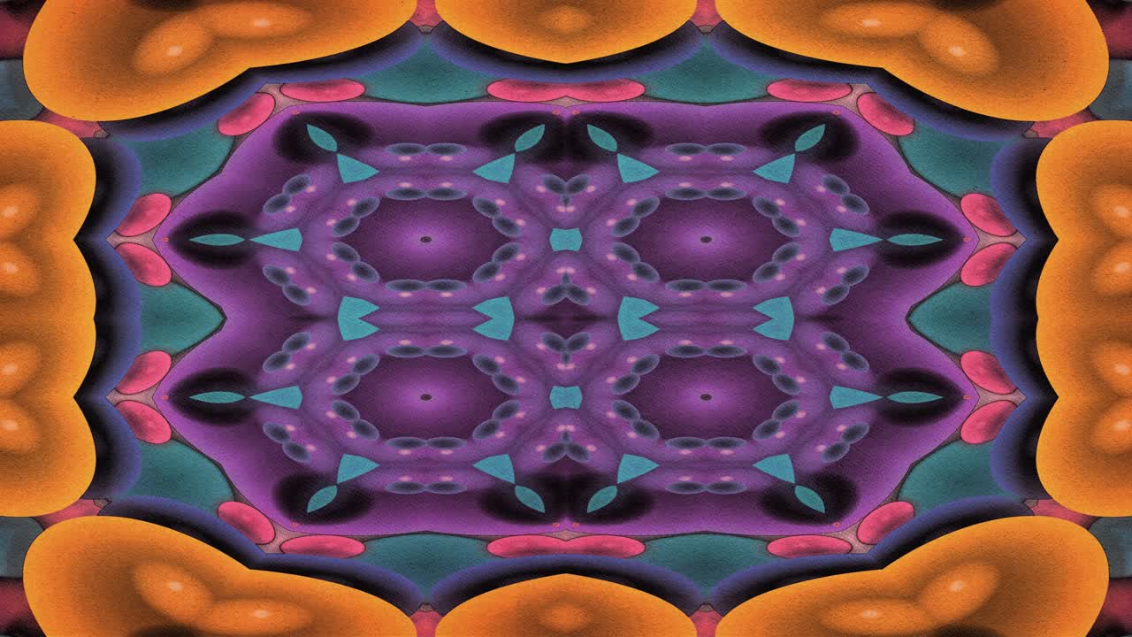 Modello caleidoscopico astratto che si trasforma con colori vivaci