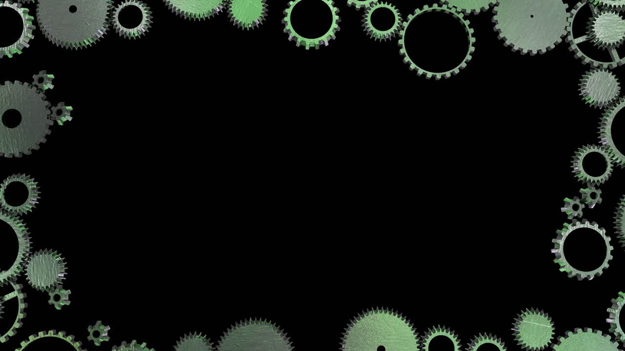 Gear cogs border rotating system gearbox watch mechanism 4K