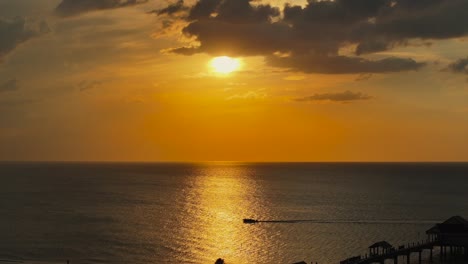sunset over gulf of mexico near clearwater beach, florida