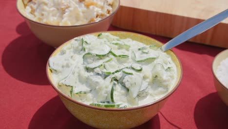 White-cucumber-salad-in-a