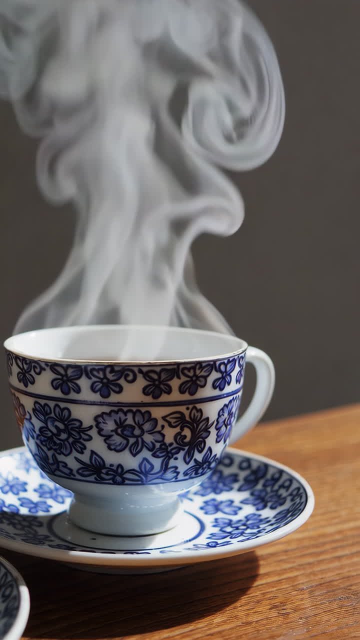A steaming cup of tea
