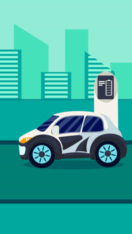 gráfico de movimiento de fondo del coche eléctrico