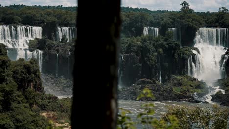 iguazu falls - iguacu falls in daytime with dense forest in brazil and argentina