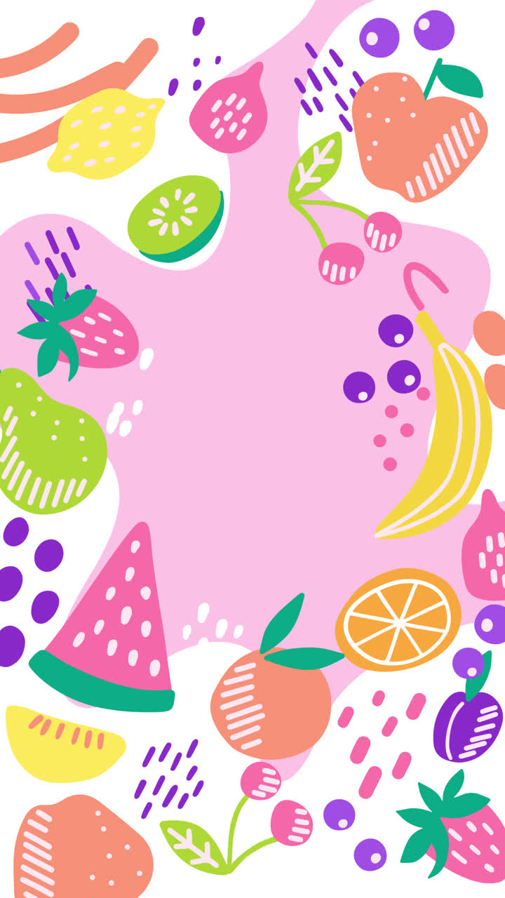 ilustración de frutas coloridas
