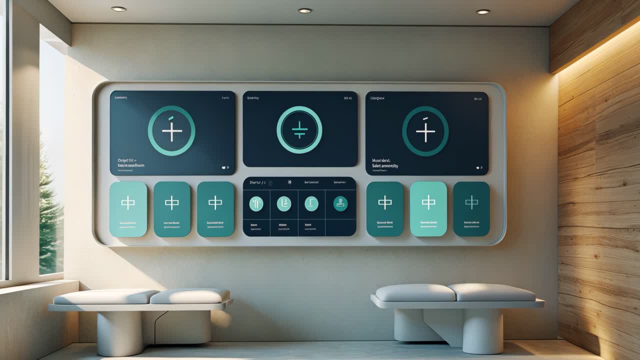 Smart Home Control Panel Integrated into Modern Interior