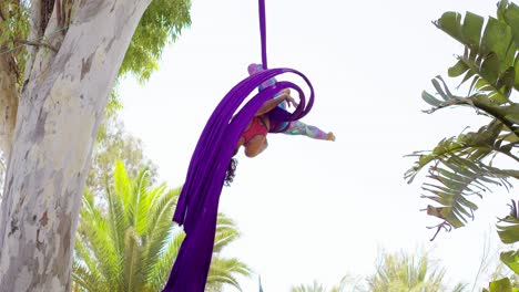 Fit-shapely-female-gymnast-working-out-on-ribbons