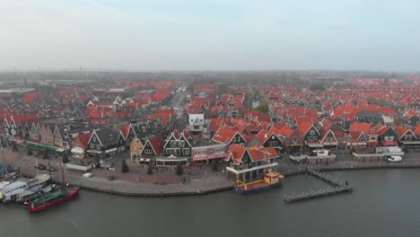 port of volendam fisherman boat in netherlands