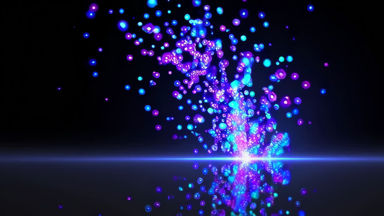 Colorful Abstract Particles Explosion
