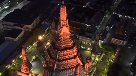 wat arun temple drone footage