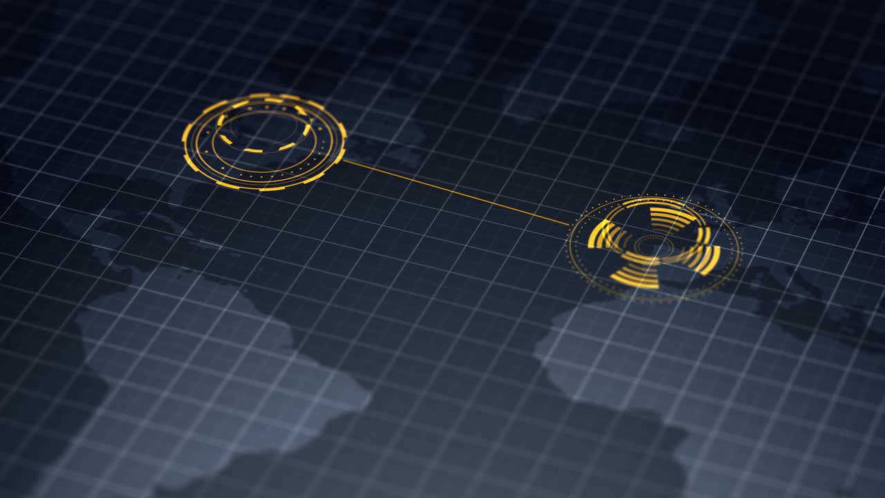 Animazione del cerchio di navigazione mappa HUD.