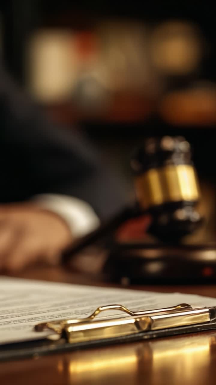 Exploring the Process of Justice: A Close-Up of a Legal Document and Gavel, Symbolizing the Importance of Law and Order in Society's Governance
