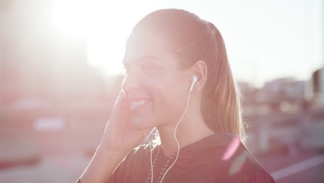 music is a must for her workouts