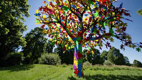 colorful puzzle tree