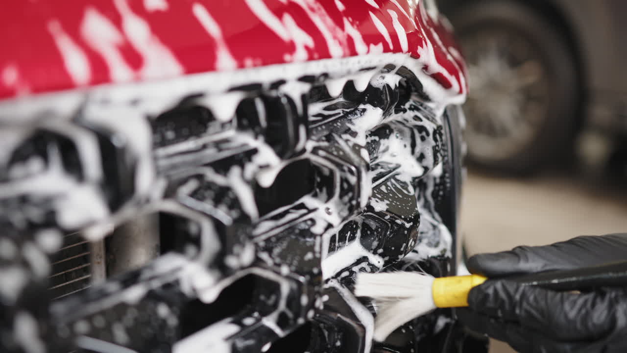 진행 중인 자동차 세탁